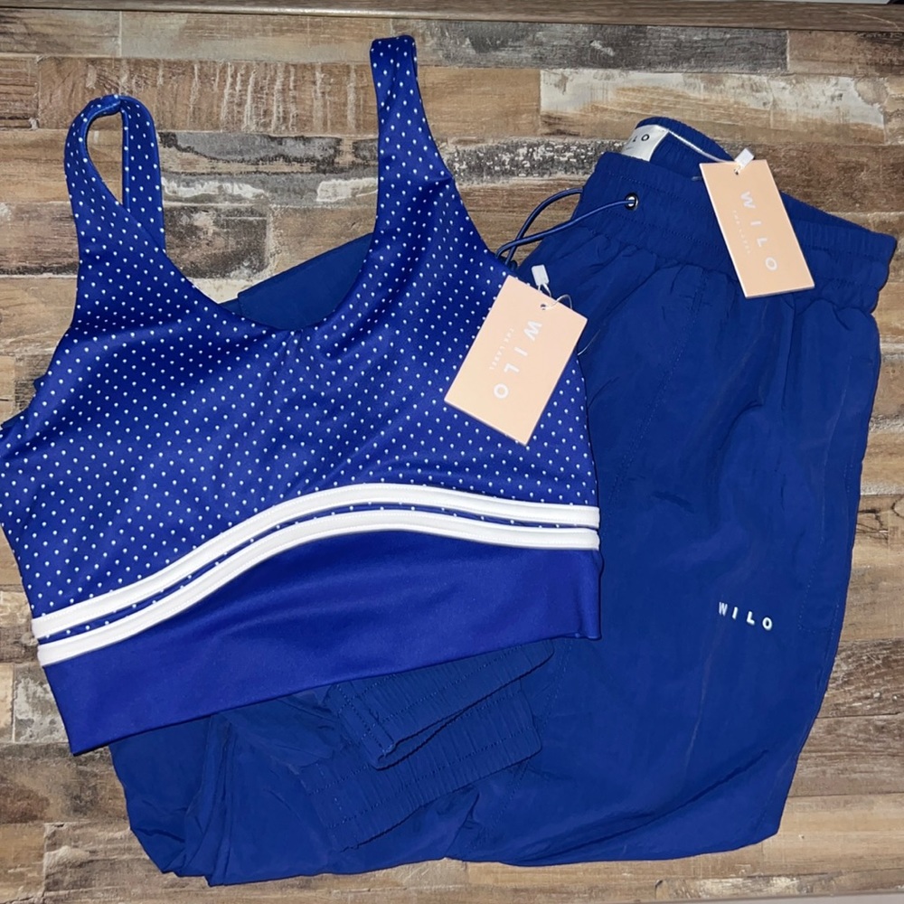 WILO Women's Royal Blue Track Jogger Pants